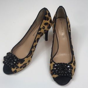Antonio Melani Leopard Hide Hayden Heels